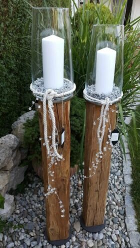 18 kreative GartendekoIdeen aus alten Holzbalken Kraftpuls
