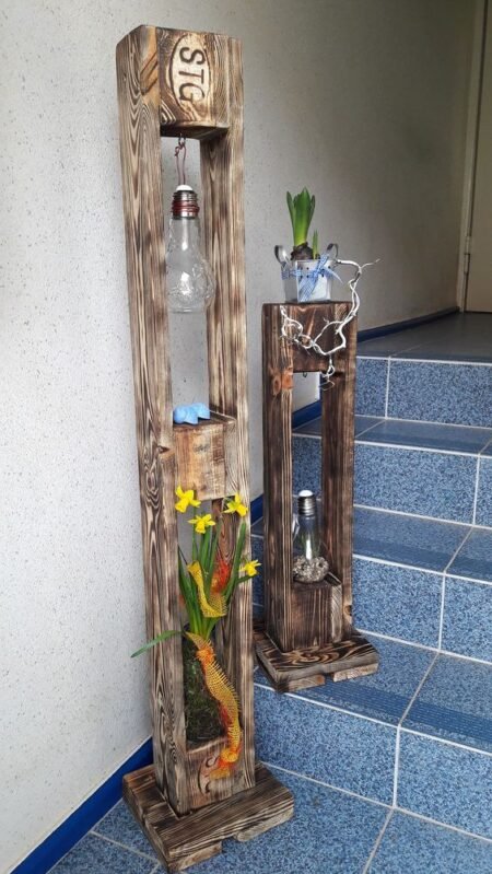 18 kreative GartendekoIdeen aus alten Holzbalken Kraftpuls